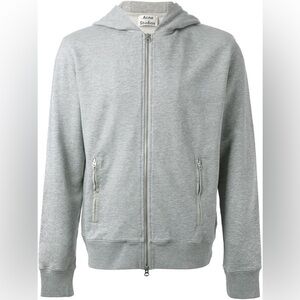 Acne Studios Light Gray Johna Zip-Up Hoodie XL